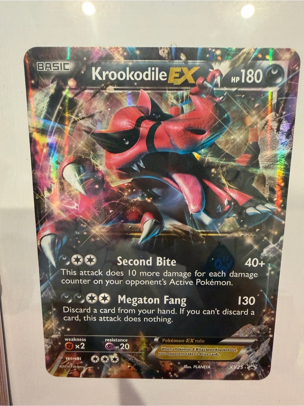 Pokemon Krookodile EX Holo Red Black Trading Card